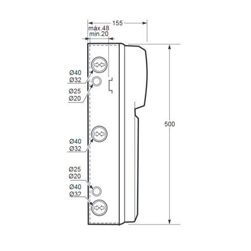 Leeres Paneel, 506x330x150mm, 16...