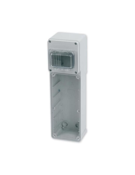 Leere Platte, 420x124x138mm, 4 Module, 1 verriegelte Steckdose, kompatibel mit Steckdosen der Serie 16 - Rosi 16.3007