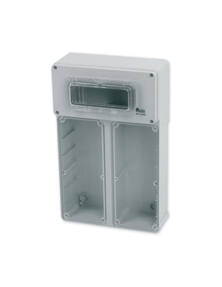 Empty panel, 420x260x138mm, 8 modules, 2 interlocked sockets, compatible with Series 16 sockets - Rosi 16.3006