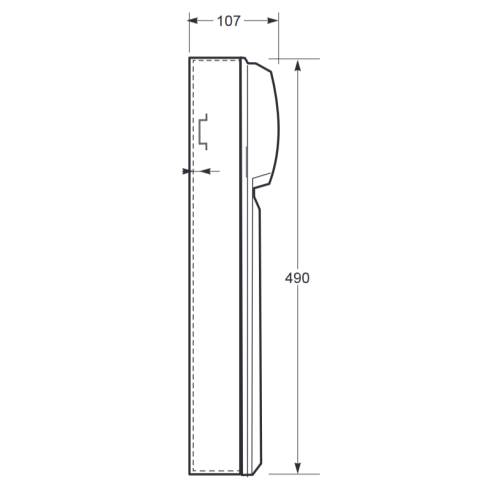 Leere Flanschplatte, 495x125x107mm, 6...