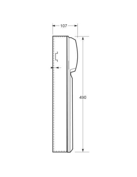Leere Flanschplatte, 495x125x107mm, 6 Module, 3 Steckdosen - Rosi 18.3006