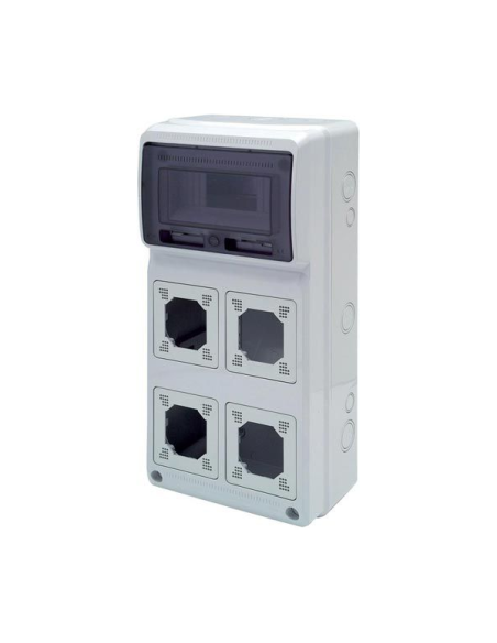 Flansch-Vakuum-Paneel, 506x230x150mm, 8 Module, 4 Steckdosen - Rosi 18.3004