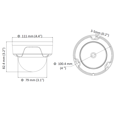 Hikvision HWI-D141H Cámara domo IP de...
