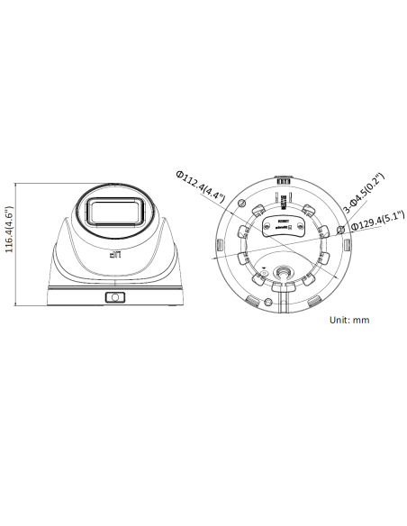 Telecamera Turret Hikvision HWI-T621H-Z IP 2.0 Mpx Full HD, ottica varifocale motorizzata 2.8 ~ 12 mm, slot microSD, PoE, IP67