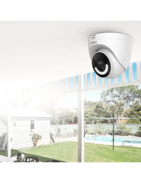 TURRET IP WiFi camera, 2 MP, people and motion recognition, integrated siren and lighting, two-way audio - IMOU IPC-T22AP
