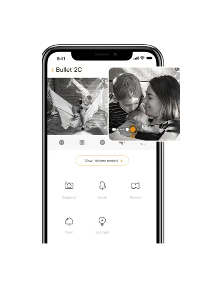 Telecamera BULLET 2C IP WiFi, 4 MP, rilevamento movimenti e persone, slot microSD integrata, funzione hot-spot - IMOU IPC-F42P 