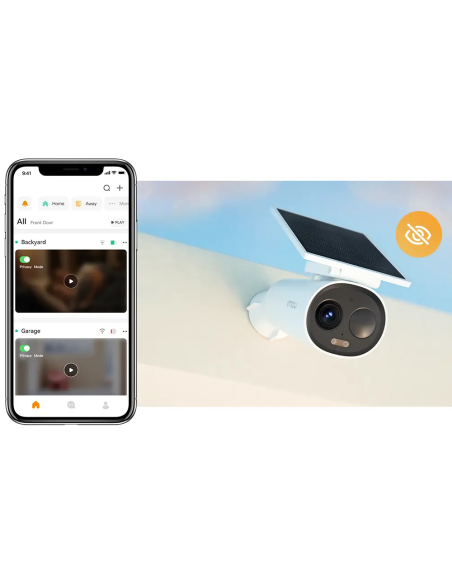 CELL 3C All In One caméra WiFi avec panneau solaire, 3 MP, vision nocturne couleur, audio bidirectionnel - IMOU K9DCP-3T0WE-V2
