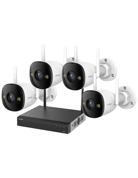 IMOU WiFi  kit, 1 TB HDD, 4 camera's, 2 MP, nachtzicht in kleur, bewegings- en persoonsdetectie, geïntegreerde verlichting