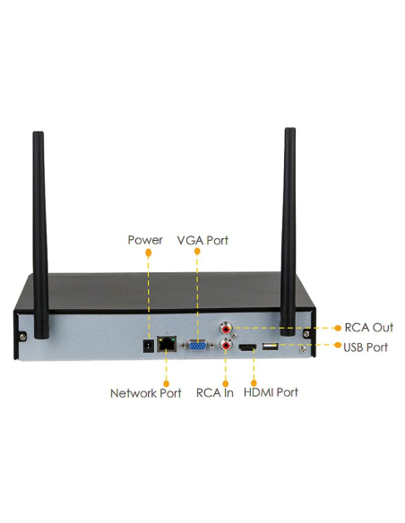 IMOU WiFi kit, 1TB HDD included, 4 IPC-F22FEP cameras, 2 megapixels, colour night vision, motion and people detection