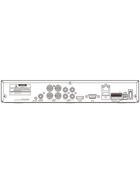 4-channel 5 megapixel hybrid DVR with audio and alarms - MKC TRUEVISION 5MP 4CH+