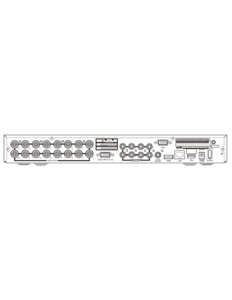 Hybrid 16-channel 5 megapixel DVR with audio and alarms - MKC TRUEVISION 5MP 16CH+