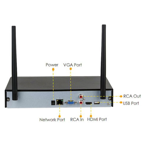 NVR WiFi 4 canali 2 Megapixel,...