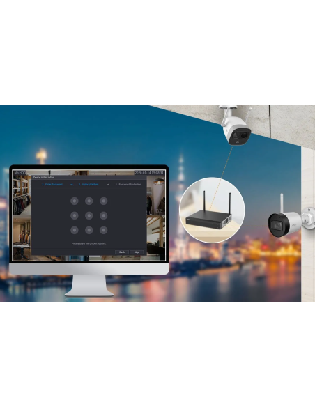 WiFi NVR 4-channel 2 Megapixel, HDD ready up to 8TB, HDMI and VGA output, Wi-Fi range up to 100m - IMOU NVR1104HS-W-S2-CE-IM