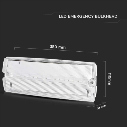 Lampada led di emergenza, 3W 130lm,...