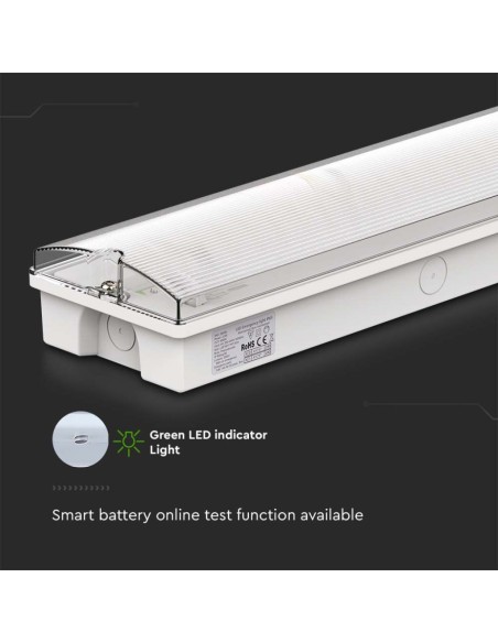 LED-Notleuchte, 3W 130lm, Wandmontage, 3 Stunden Betriebsdauer, Selbsttesttaste - V-TAC VT-997 7687