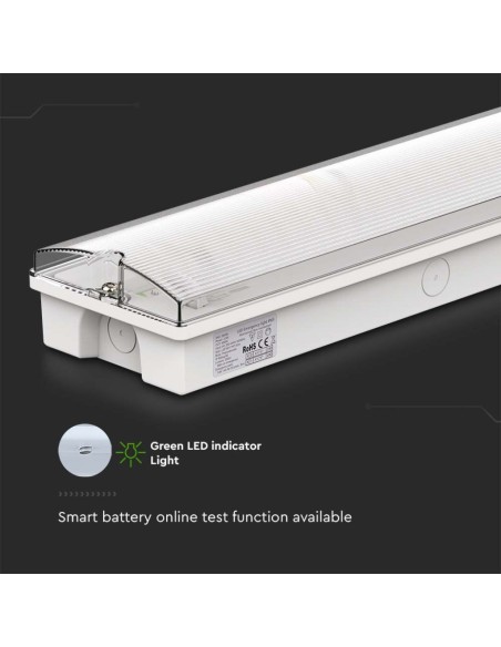 LED-noodverlichting, 3W 120lm, wandmontage, 3 uur bedrijfstijd, compatibel met RF-afstandsbediening - V-TAC VT-997 7688