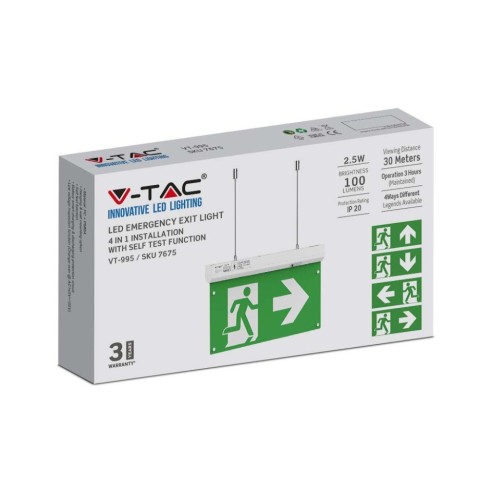 Lámpara LED de emergencia, 2,5W...