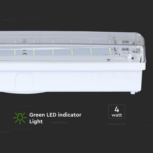 LED emergency lamp, 4W 190lm, wall...