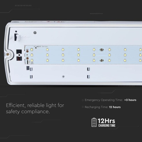 Lámpara LED de emergencia, 4W 190lm,...