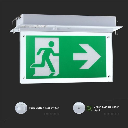 LED-Notleuchte, 2W 140lm, bündig...