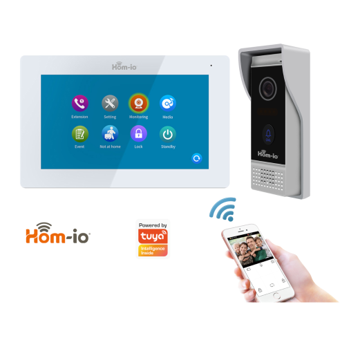 Interphone vidéo WiFi 4 fils, unité...