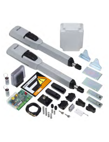 MASTER KIT 230 kit moteur pour portails battants, 2,5 mètres par vantail, feu clignotant, photocellules - FAAC 104415445