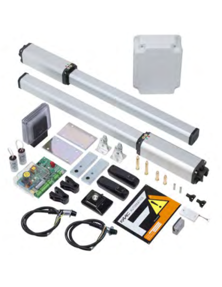 LEADER KIT Kit moteur oléodynamique pour portails battants, 230V, max. 1,8 mètres par vantail - FAAC 105633445