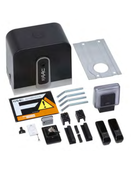 RAPID KIT 24V motor kit for sliding gates, 230V, max 400Kg, with flashing light, pair of photocells - FAAC 1059995