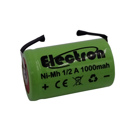 Oplaadbare Ni-Mh 1/2A 1.2V 1000mAh...