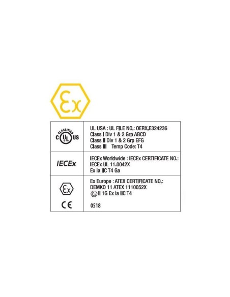 Atex LED-Taschenlampe, 1W, Osram LED, IP67, Reichweite 130 Meter, Betriebsdauer 14 Stunden - Stak FATEX01.ST.006S