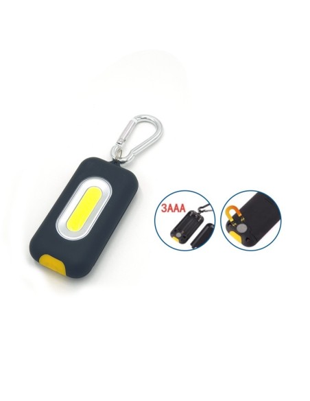 Keychain with COB LED panel and magnet, 3W, 100 lumens, 15-hour operating time - Velamp IN221