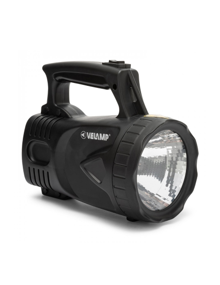3W draagbare led spot, 170 lm, bereik 250 meter, oplaadbaar met 220V, 12V adapter en USB kabel - Velamp IR554LED.012S