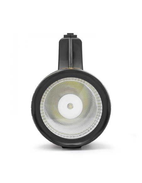 3W tragbarer LED-Scheinwerfer, 170 lm, Reichweite 250 Meter, wiederaufladbar mit 220V, 12V und USB-Kabel - Velamp IR554LED.012S
