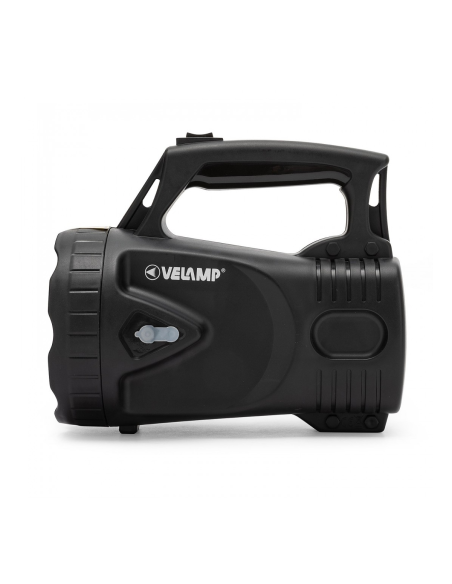 3W portable led spotlight, 170 lm, range 250 metres, rechargeable with 220V, 12V adapter and USB cable - Velamp IR554LED.012S
