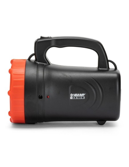 Portable LED spotlight, 1W, 800 lm, range 150 metres, USB charging, with 220V and car adapter - Velamp IR551LED.DL.006S