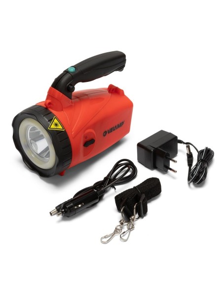 Hornet2 tragbarer LED-Scheinwerfer, 5W, 300 lm, Reichweite 400 Meter, mit 220V und Autoadapter - Velamp IR558