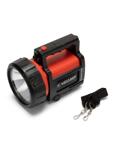 Doomster Basic LED-Handscheinwerfer, 1W, 100 lm, Reichweite 150 Meter, batteriebetrieben - Velamp IR666-DRY