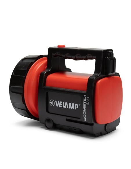 Doomster Basic portable LED spotlight, 1W, 100 lm, range 150 metres, battery operated - Velamp IR666-DRY