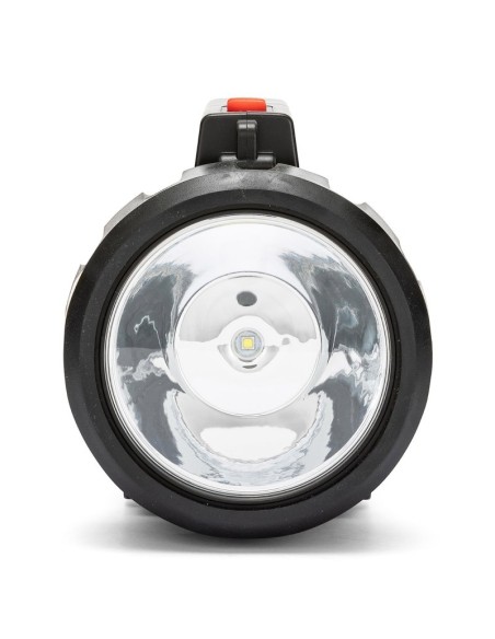 Doomster tragbarer LED-Scheinwerfer, 10W, Reichweite 1000 Meter, 2 Seitenlaternen, mit 220V und Autoadapter - Velamp IR666-10W