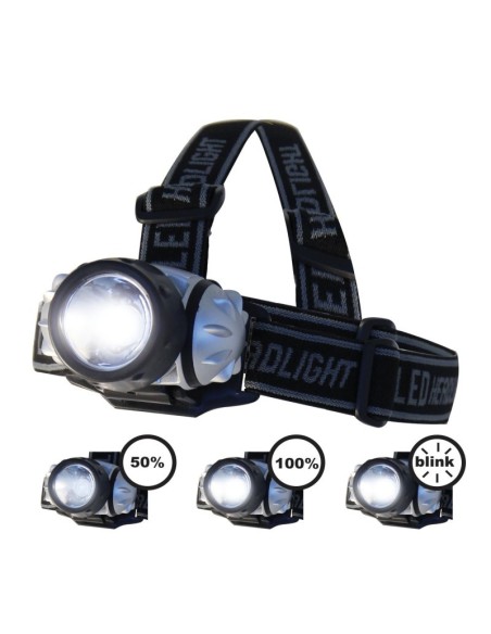 LED headlamp with dual headband, 1W, 40 lumens, adjustable brightness - Velamp IH510.DL.006L