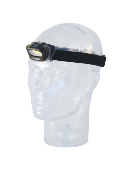 Linterna frontal Zeus LED, 3W, 120 lúmenes, con cinta elástica para la cabeza, luminosidad regulable - Velamp IH522.006L