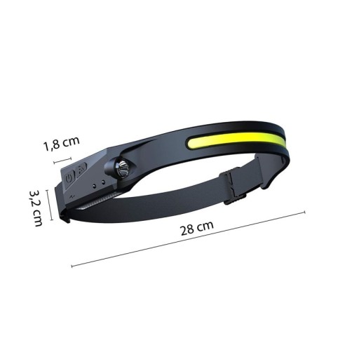 Torche frontale à LED, 5W, 350...