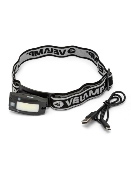 Linterna frontal LED, 2W, 150 lm, interruptor sin contacto, luminosidad regulable, luz de señalización roja - Velamp IH513