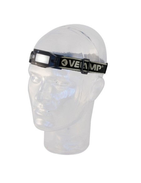 LED-Kopftaschenlampe, 2W, 150 Lumen, kontaktloser Schalter, einstellbare Helligkeit, mit rotem Signallicht - Velamp IH513
