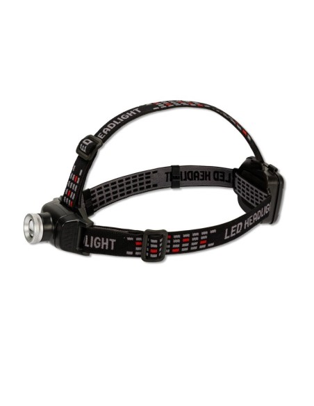 Torcia led frontale, 6W, 400 lumen, con zoom e luce posteriore, luminosità regolabile - Velamp IH535