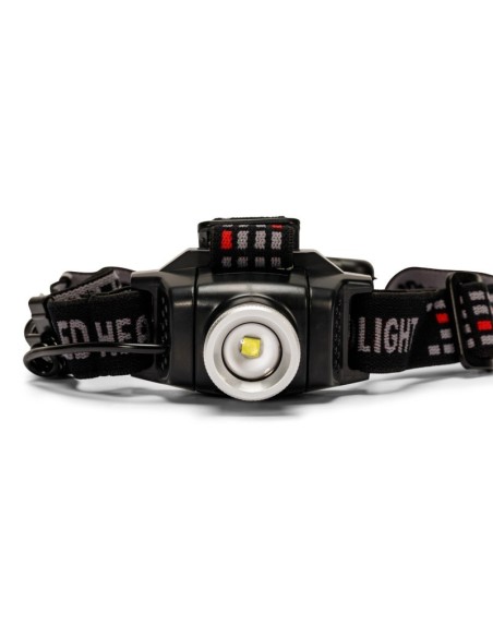 Led-Stirnlampe, 6W, 400 Lumen, mit Zoom und Rücklicht, einstellbare Helligkeit - Velamp IH535