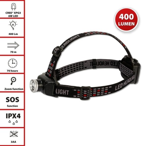 Led headlamp, 6W, 400 lumens, with...