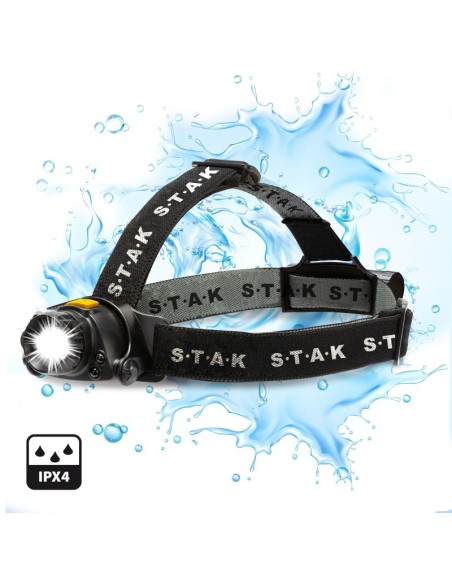Kaizer LED headlamp, 10W, 900 lumens, with zoom, 5-hour battery life - Stak ST201