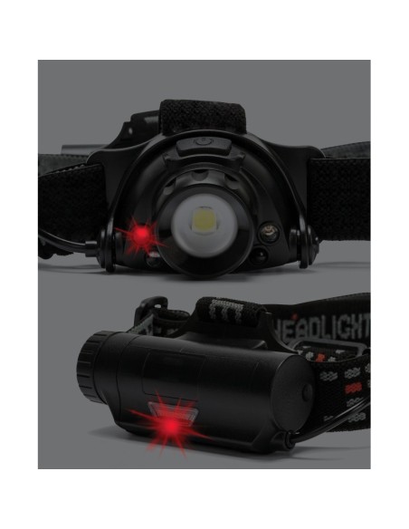 Kaizer LED headlamp, 10W, 900 lumens, with zoom, 5-hour battery life - Stak ST201