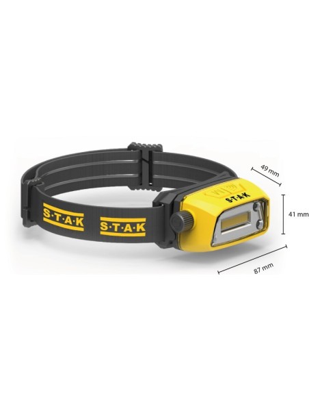 Kaizer LED headlamp, 3W, 300 lumens, with motion sensor and dimmer, up to 14 hours battery life, USB charging - Stak ST207